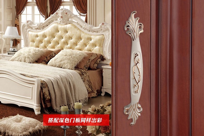 Ivory white Cabinet Wardrobe Cupboard Knob Drawer Door Pulls Handles 96mm 3.78" MBS337-2