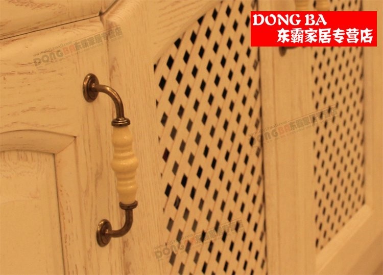 Rural Ceramic Cabinet Wardrobe Cupboard Knob Drawer Door Pulls Handles 128mm 5.04