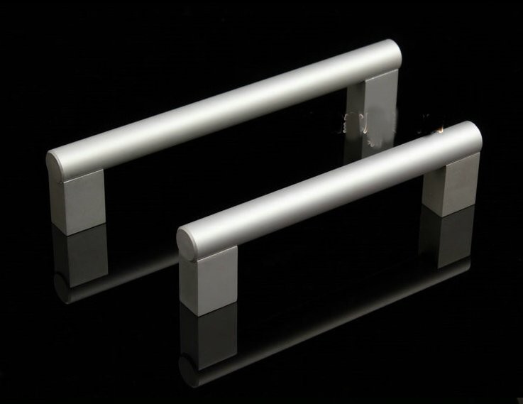 Simple Silver Cabinet Wardrobe Cupboard Knob Drawer Door Pulls Handles 220mm 8.66" MBS301-3