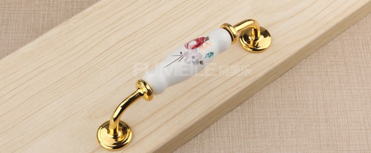 Tulip Ceramics Cabinet Wardrobe Cupboard Knob Drawer Door Pulls Handles 128mm 5.04