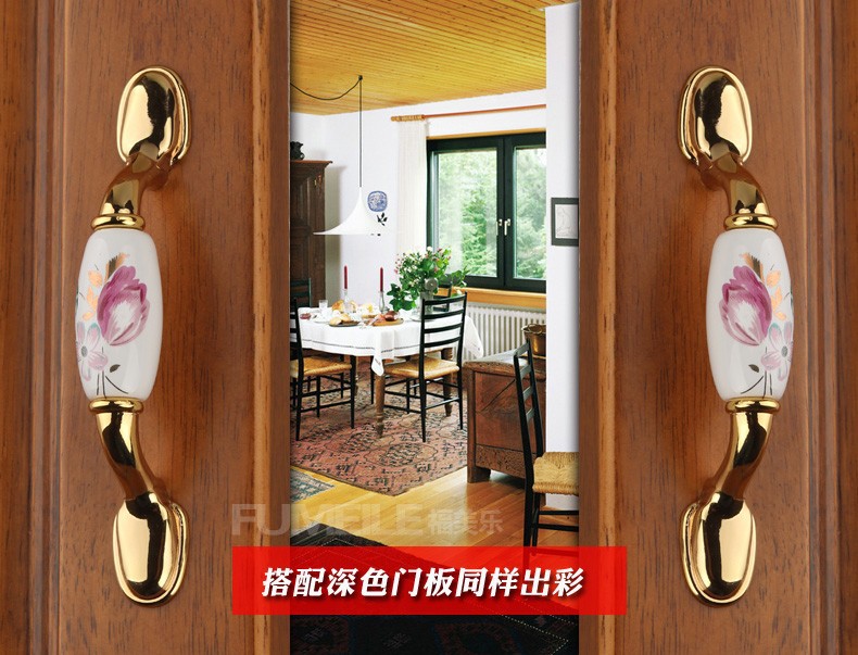Tulip Ceramics Cabinet Wardrobe Cupboard Knob Drawer Door Pulls Handles 160mm 6.30" MBS363-5