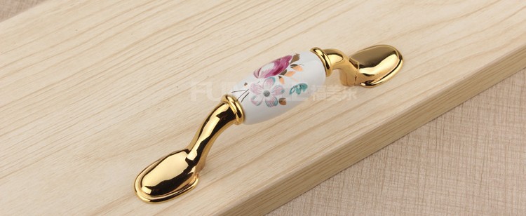 Tulip Ceramics Cabinet Wardrobe Cupboard Knob Drawer Door Pulls Handles 76mm 2.99" MBS363-2