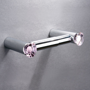 High top quality C shape Brass Metal&Crystal glass Toilet tissue holder /extension-type Toilet paper holder