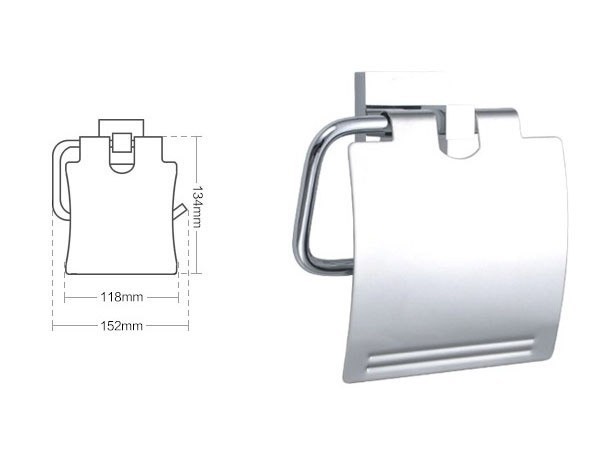 High top quality L-shape Brass Metal&Crystal glass Toilet tissue holder /Simple fashion style Toilet paper holder