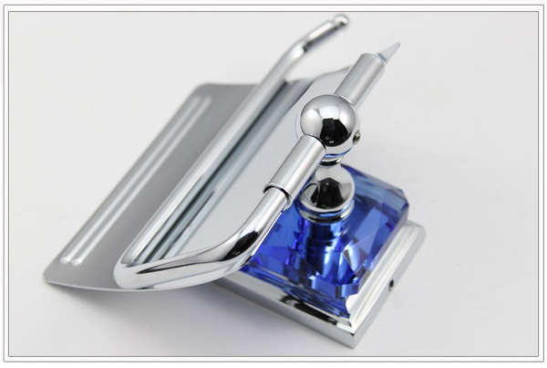 High top quality L-shape Brass Metal&Crystal glass Toilet tissue holder /Toilet paper holder