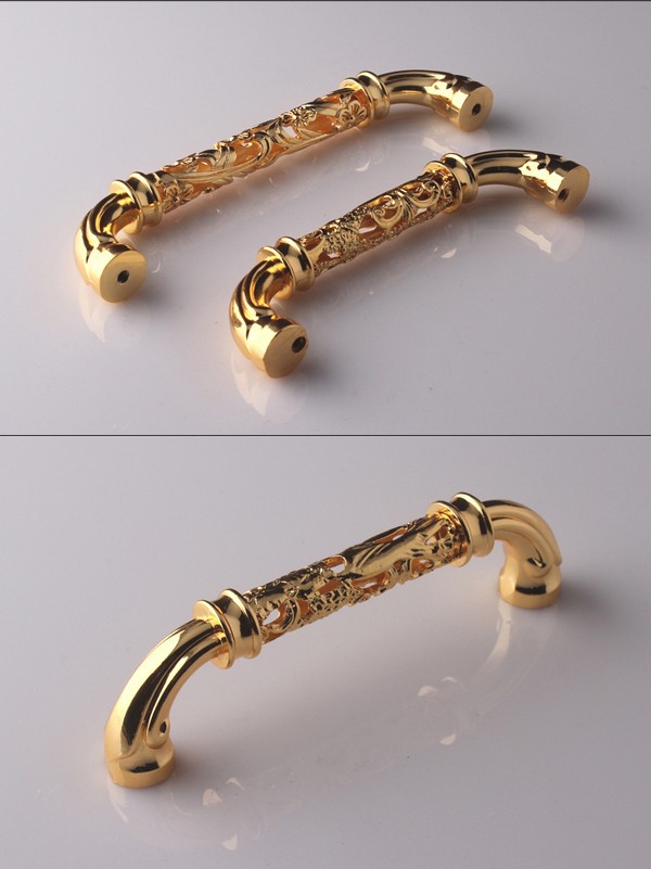 European simple style Classical real 24k golden high grade zinc alloy knob  furniture handle for cabinet/drawer/closet