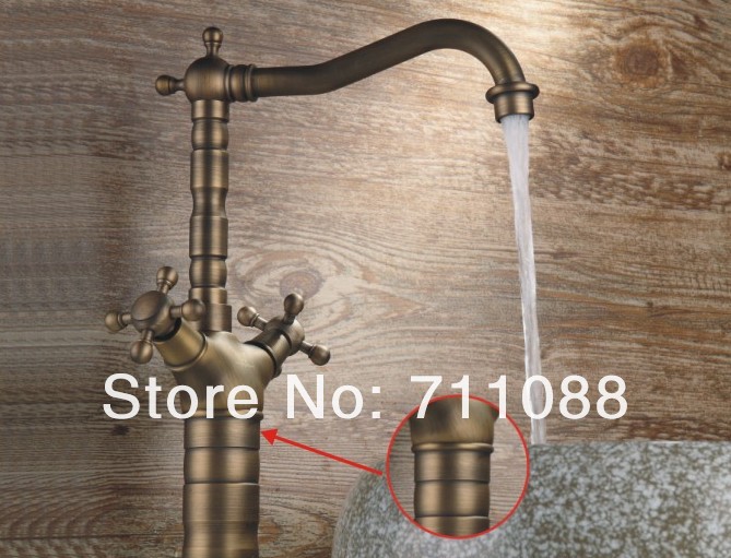 detachable Vintage fashion classical antique copper faucet pure copper wash basin hot and cold bronze color BU-317