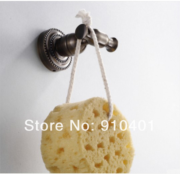 Wholesale And Retail Promotion Antique Bronze Bathroom Hat Towel Hanger Over Door Hanging Rack Holder Dual Hook