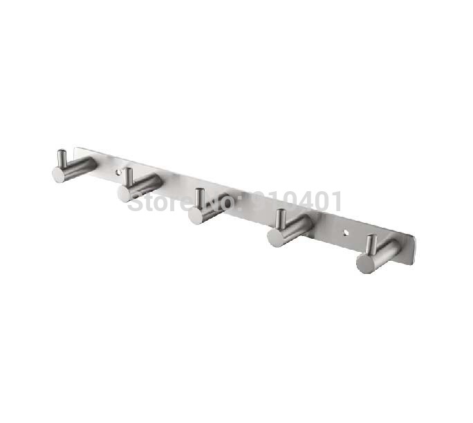 Wholesale And Retail Promotion Brushed Nickel Bathroom Towel Rack Holder Solid Brass Clothes Hangers With Hook