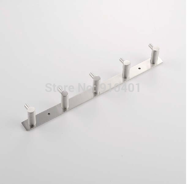 Wholesale And Retail Promotion Brushed Nickel Bathroom Towel Rack Holder Solid Brass Clothes Hangers With Hook