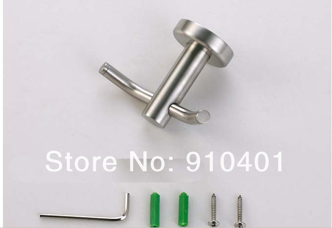 Wholesale And Retail Promotion Brushed Nickel Solid Brass Wall Mounted Clothes Towel Hat Robe Hooks & Hangers