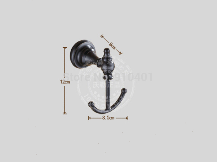 Wholesale And Retail Promotion Modern Oil Rubbed Bronze Wall Mount Bathoom Clothes Towel Hook Dual Robe Hangers