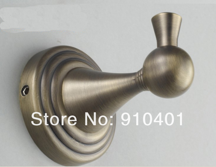 Wholesale And Retail Promotion NEW Antique Bronze Solid Brass Bathroom Wall Mounted Towel Coat Hook And Hangers