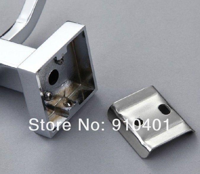 Wholesale And Retail Promotion NEW Chrome Brass Modern Square Hats/ Robe/ Towel Hook Rack Hangers Wall Mounted