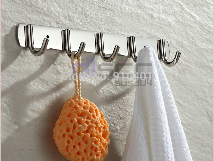 Wholesale And Retail Promotion Stainless Steel Wall Mounted Bathroom Clothes Hook Hangers For Hat Towel Holder