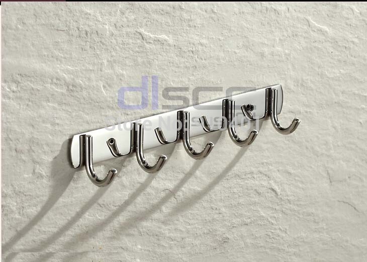 Wholesale And Retail Promotion Stainless Steel Wall Mounted Bathroom Clothes Hook Hangers For Hat Towel Holder