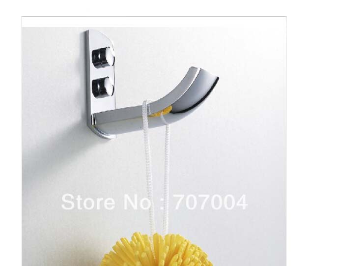 Wholesale And Retail Promotion Wall Mounted Chrome Brass Bathroom Towel Hooks Single Hanger For Coat Hat Towel