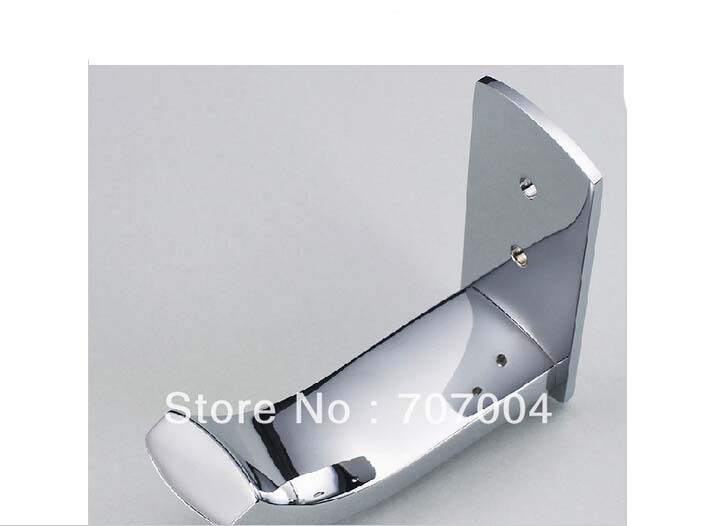Wholesale And Retail Promotion Wall Mounted Chrome Brass Bathroom Towel Hooks Single Hanger For Coat Hat Towel