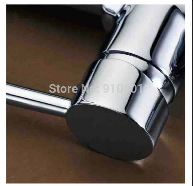 Best Quality Wholesale And Retail Chrome Solid Brass Water Power Kitchen Faucet Swivel Spout Pull Out Vessel Sink Mixer Tap