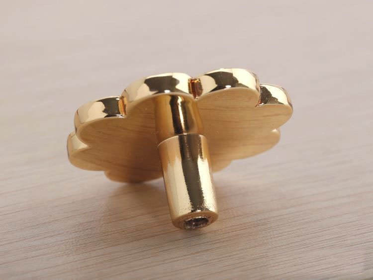 10Pcs K9 Crystal Glass Gold Love Heart Handle Knob Cabinet Door New (Diameter: 35MM)