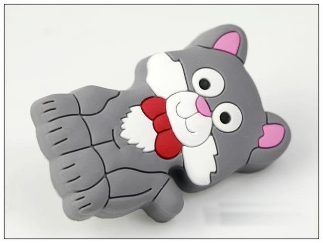 10PCS/Lot Gray Cat Kids Desk Drawers Handle Suitable For Drawers and Doors