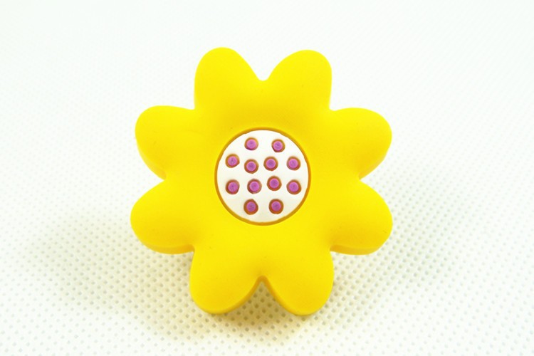 -10pcs/lot Yellow Flower Drawer Knobs / kids handles and knobs / Cabinet knob for kis
