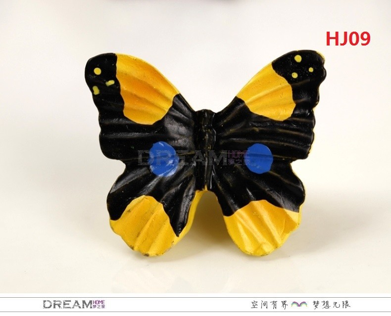 10 styles Butterfly series cabinet knob for kids, Resin dresser Knobs kids,Baby room door knob