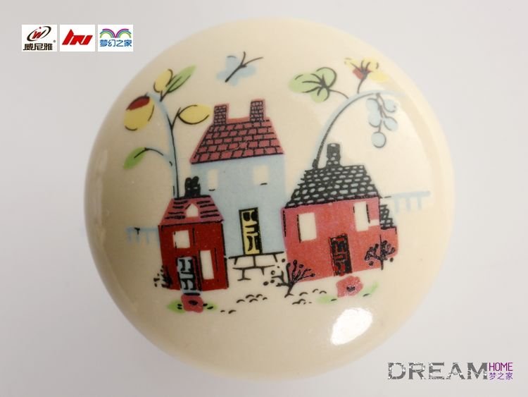 10pcs Cartoon style  Ceramic knob sepcial for Kids/  Cabinet DRAWER Pull KNOB Handle Fairy tale house
