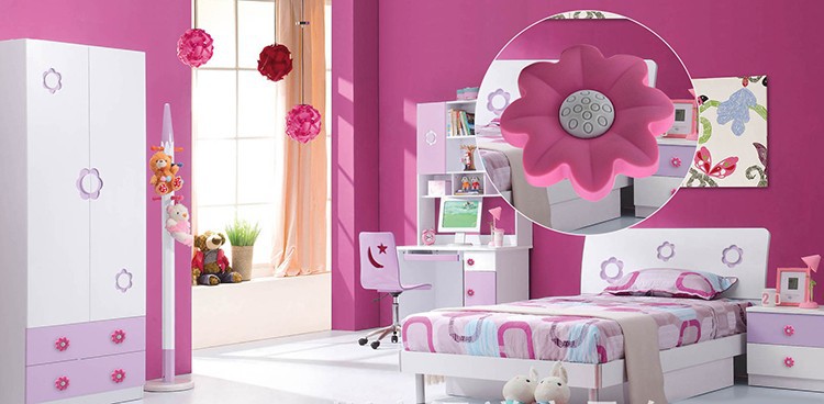 2PCS for soft kids flower  furniture handles drawer pulls kids bedroom dresser knobs