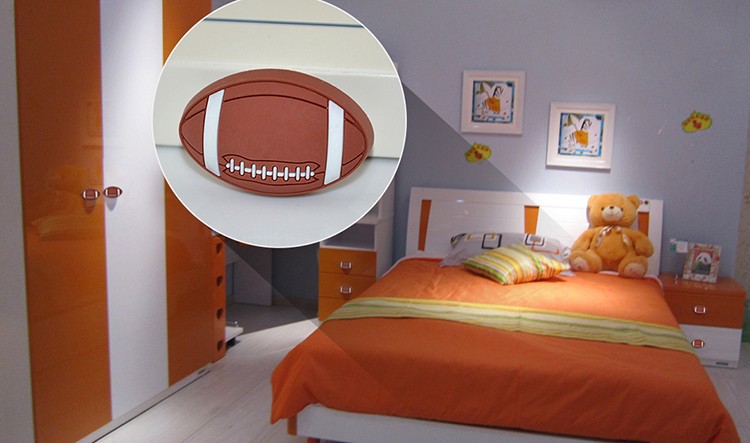 2PCS for soft kids rugby furniture handles drawer pulls kids bedroom dresser knobs