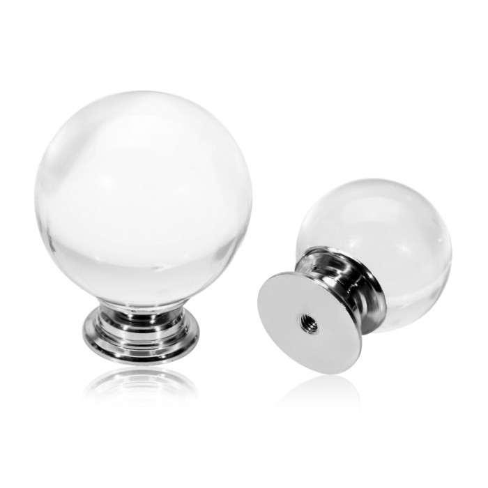 HOT New 2014 Magic Ball Shaped 30mm Clear Crystal Door Pulls Drawer Cabinet Wardrobe Knobs Cupboard Handles 5pcs/lot