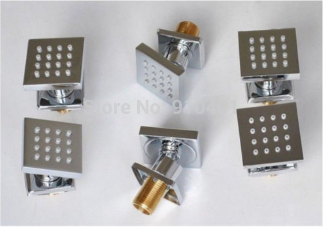 Wholesale And Retail Promotion LED Thermostatic 12" Brass Shower Faucet 4 Ways Vavle Mixer Tub Faucet Hand Unit