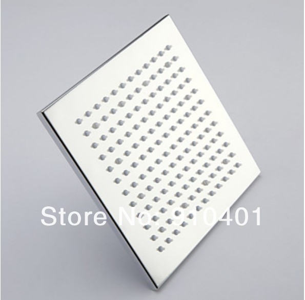 Wholesale And Retail Promotion Modern Square Celling Mounted 12" Rain LED Shower Faucet Single Handle Mixer Tap