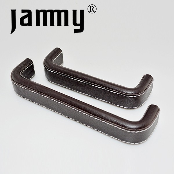 2pcs 2014 128MM Leather Handles furniture decorative kitchen cabinet handle high quality armbry door pull