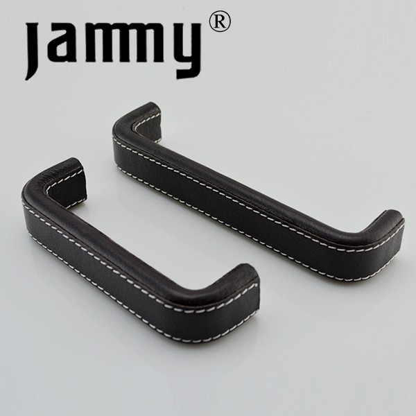 2pcs 2014 128MM Leather Handles furniture decorative kitchen cabinet handle high quality armbry door pull