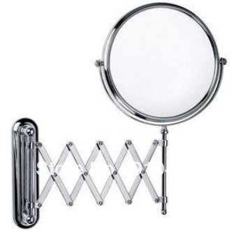 Luxury Wall Mounted Makeup Beauty Cosmetic Mirror Dual Side 3x to 1x Extend Magnifying Mirror Chrome Brass Made