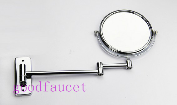 NEW Beauty 8 inch bathroom 3X to 1X magnifying brass cosmetic makeup mirror chrome finish Wall Mounted Mirror
