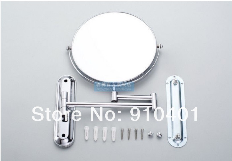 Wholesale And Retail Promotion   NEW Wall Mounted Dual Sides Round Make up Mirror 8