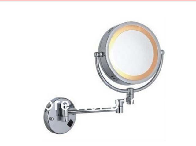 Wholesale And Retail Promotion NEW Luxury Wall Mounted 3x Magnifying Bathroom Mirror LED Makeup Cosmetic Mirror
