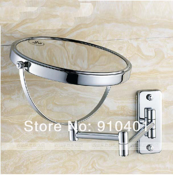 Wholesale And Retail Promotion Wall Mounted Chrome Brass Make Up Beauty Mirror Dual Side 3 X Magnifying Mirror