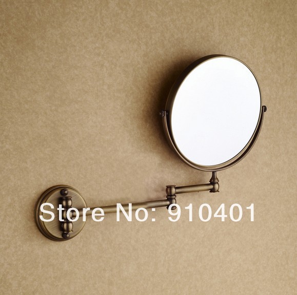 antique bronze wall mounted mirror makeup magnifying mirror brass 3X 1X Mirror Double Sides  dual faces