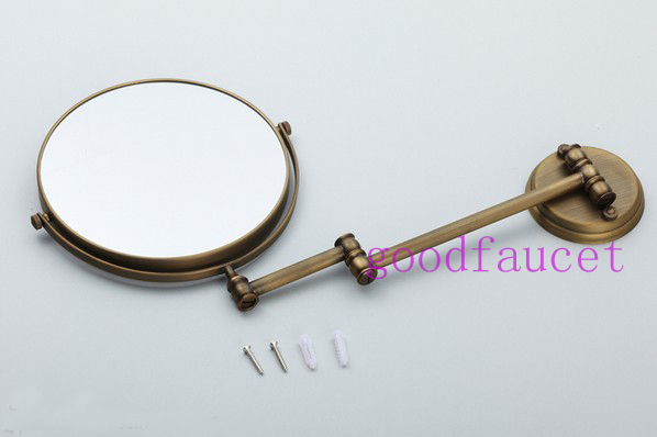 antique bronze wall mounted mirror makeup magnifying mirror brass round mirror 8 inch fual faces