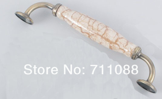 160mm European-style ceramic wardrobe handle Marbling Cabinet handle door drawer handle