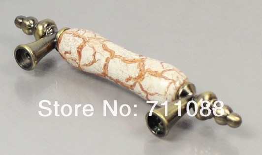76mm European-style marble ceramic handle Cabinet furniture door drawer wardrobe bronze handle