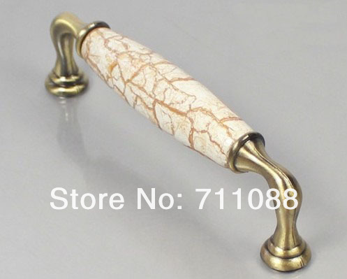 96mm European-style marble ceramic handle Cabinet furniture door drawer wardrobe handle
