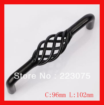 -128MM Black IronIron birdcage furniture kitchen cabinet door handle/wardrobe handle