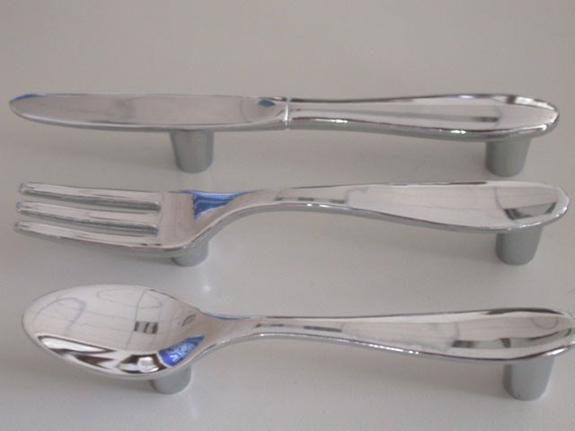 -76MM dresser handle/ dresser drawer handle knob/ Furniture Handle  3styles Fork spoon knife 10pcs/lot