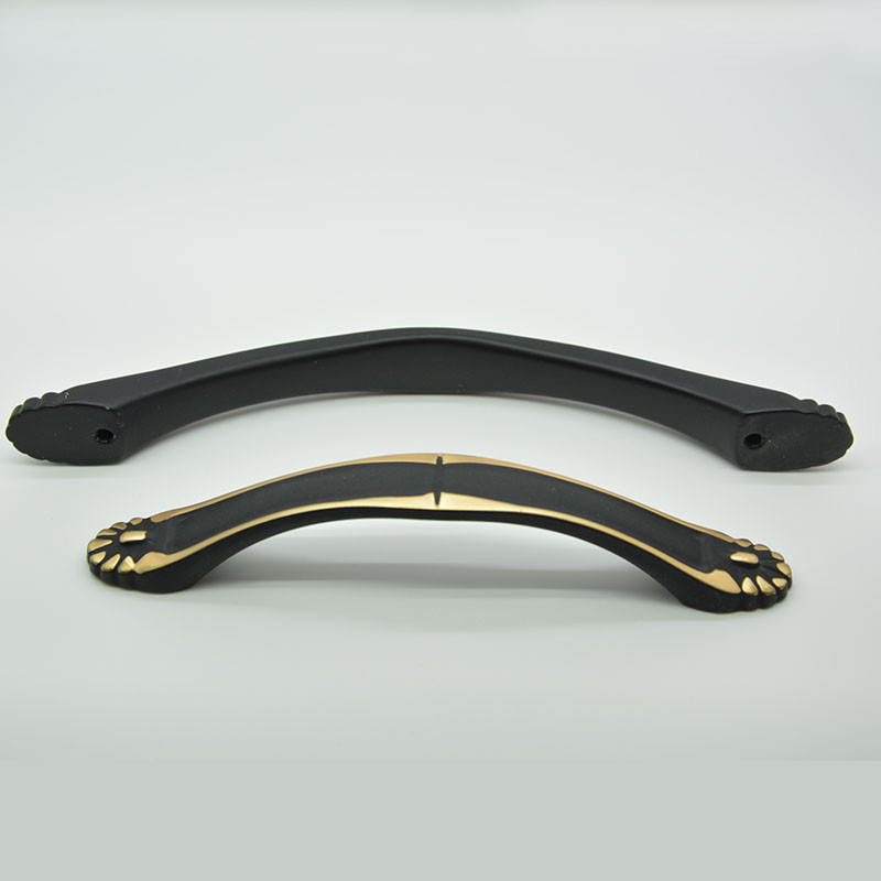 96mm black golden simple style fashion funiture handle zinc alloy drawer pulls furniture for cupboard and drawers