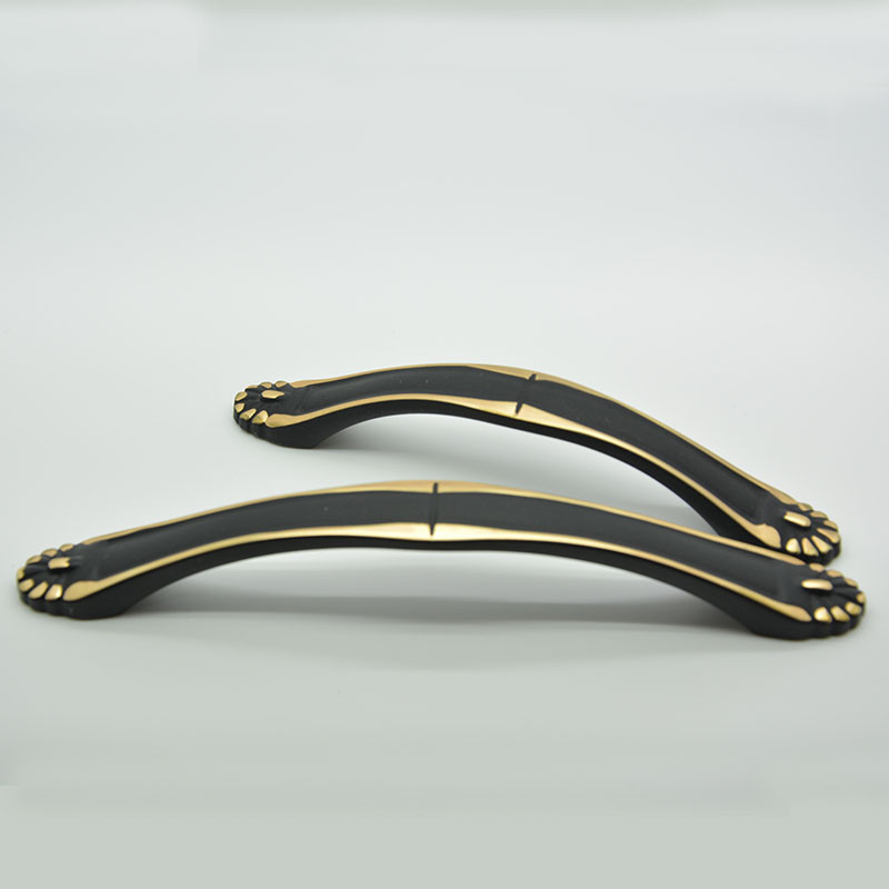96mm black golden simple style fashion funiture handle zinc alloy drawer pulls furniture for cupboard and drawers
