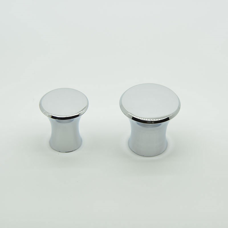 round high quality zinc alloy single hole drawer pulls and kitchen cabinet knobs 12g chrome finishing